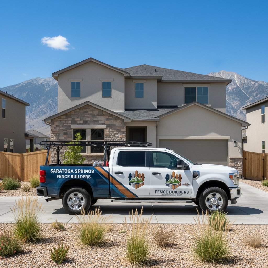 Saratoga Springs Fence Builders Work Truck